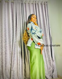 Artistic embroidered two-piece top set 3B